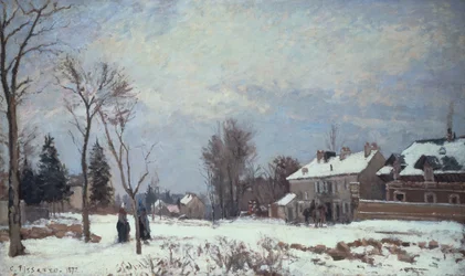 Straße von Versailles nach Saint-Germain, Louveciennes, und Schneeeffekte