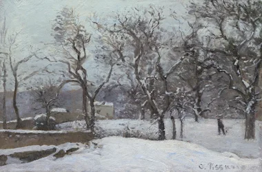 Schnee in Louveciennes, ca. 1870