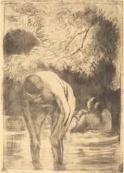 Zwei Frauen baden, 1895