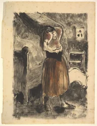 Frau, die ihr Haar richtet, 1894