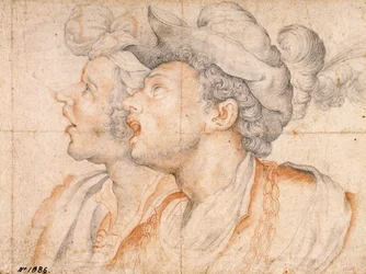 Zwei Köpfe junger Männer (ca. 1590)