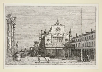 Imaginäre Ansicht von S. Giacomo Di Rialto, aus der Serie Vedute (Ansichten)