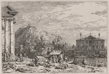 Der Markt in Dolo, aus der Serie Vedute (Ansichten)