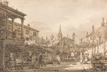 Capriccio eines venezianischen Hofes