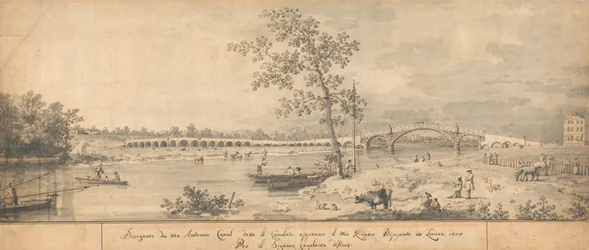 Alte Walton-Brücke von der Middlesex-Seite gesehen