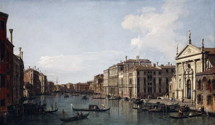 Der Canal Grande, Venedig, Blick nach Südosten von San Stae zu den Fabbriche Nuove di Rialto