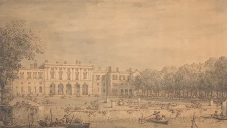 Ansicht des alten Somerset House von der Themse