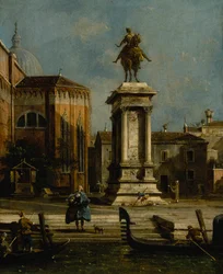 Ansicht der Reiterstatue von Bartolomeo Colleoni