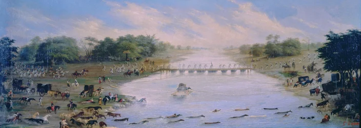 Überquerung des Riachuelo-Flusses, Buenos Aires, Argentinien