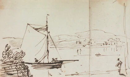 Skizze eines Segelboots