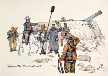 Jemoet die Town Hall Skit, aus The Leaguer of Ladysmith, 1900