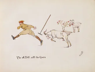Der A.D.C und die Ziegen, aus The Leaguer of Ladysmith, 1900