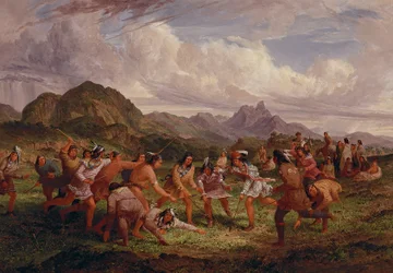 Ballspiel bei den Sioux-Indianern, 1851
