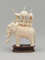 Schwarzer König, Schachfigur, Indien, ca. 1820