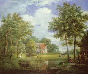 Niederländische Bauernhofszene