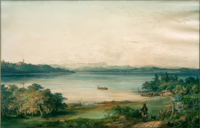 Der Ammersee von Schloss Ried aus gesehen