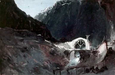 Bau der Teufelsbrücke
