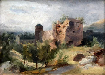Der zersprengte Turm des Heidelberger Schlosses