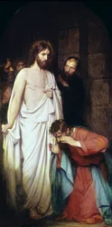 Der ungläubige Thomas, Gemälde von Carl Heinrich Bloch (1834-1890), Privatsammlung