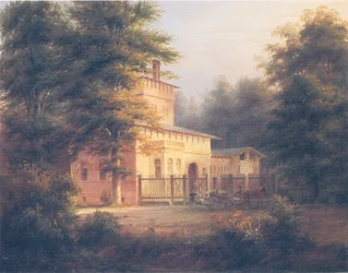 Ansicht des Försterhauses im Park von Potsdam