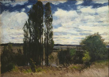 Die Seine. Landschaft mit Pappeln