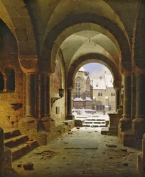 Das Klostertor im Winter, 1840