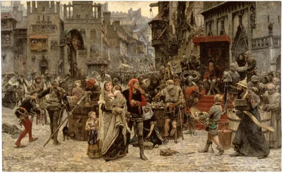 Valdemar Atterdag hält Visby gegen Lösegeld, 1361, 1882