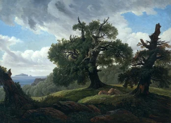 Erinnerung an eine bewaldete Insel in der Ostsee Eichen am Meer, 1835