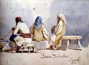 Montenegriner in Cattaro, Dalmatien