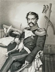 Porträt von Denis Davydov 1784-1839, Soldat und Dichter, frühes 19. Jahrhundert