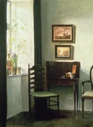 Sonnenbeschienenes Interieur