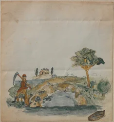 Landschaft mit einem See