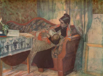 Mutter und Kind, um 1900