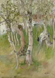 Nackter Junge unter Birken, 1898