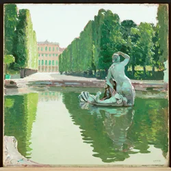 Der Schöne Brunnen im Park von Schönbrunn -1910