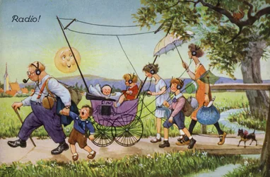 Komische Darstellungen des frühen Radios