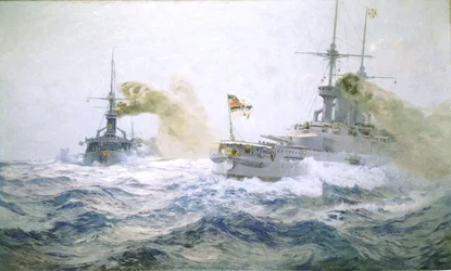 Manöver der deutschen Flotte auf hoher See, ca. 1900