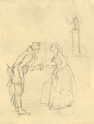 Der schüchterne Freier, Mitte - spätes 19. Jahrhundert, um 1924