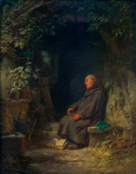 Schlafender alter Eremit