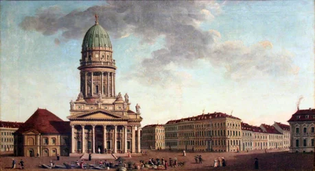 Gendarmenmarkt in Berlin, Ecke zwischen Markgrafen- und Jägerstraße