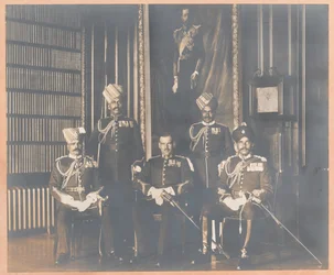 Indische und britische königliche indische Ordonnanzoffiziere