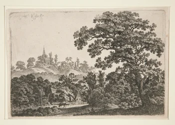 Landschaft mit Mühle