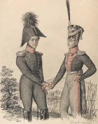 Porträt von Pyotr Petrovich Esipov 1797-1876 und Pavel Yakovlevich de Witte 1796-1864, Frühes 19. Jahrhundert