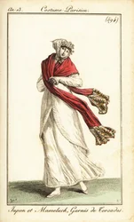 Frau im Unterrock und Mamluken-Überkleid, Paris