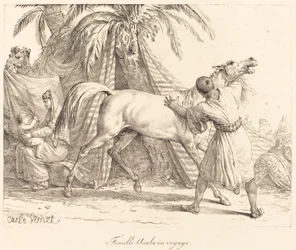 Arabische Familie auf Reise
