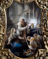 Das Wunder der Hostie. Gemälde von Carle van Loo (1705-1765) 18. Jahrhundert. Lyon, Musée des Beaux-Arts
