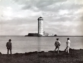 Marzocco-Turm in Livorno, Italien, um 1890
