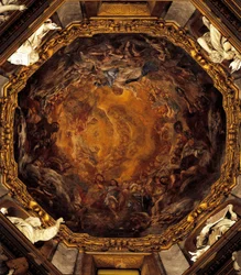 Himmelfahrt der Jungfrau Maria, von Carlo Cignani, Fresko