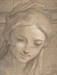 Kopf einer jungen Frau in Dreiviertelansicht nach links, 1670-1700
