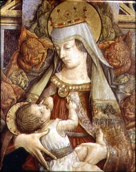 Madonna stillt das Christuskind